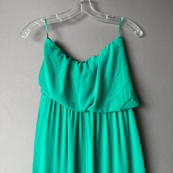 Express sz S  green whimsical feminine‎ tube maxi dress NWT - Picture 8 of 9